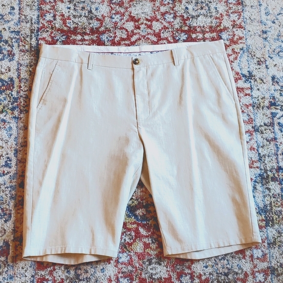 Men's shorts Lanzzino designer brand size 42 Beige - Picture 1 of 5